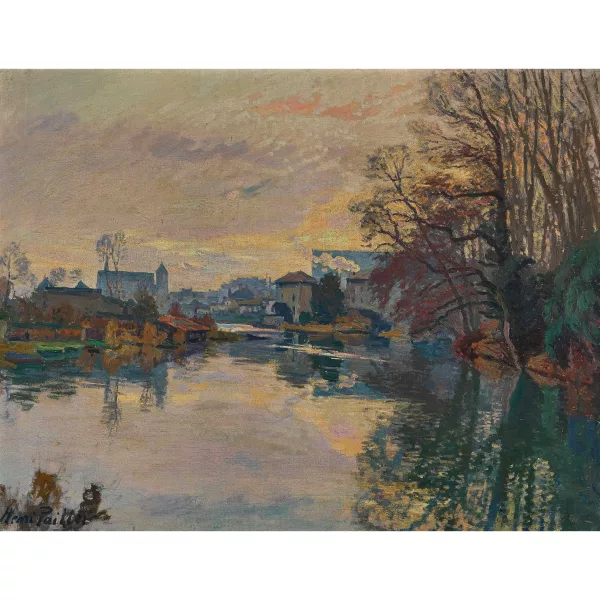 Henri Pailler — Paysage fluvial automnal