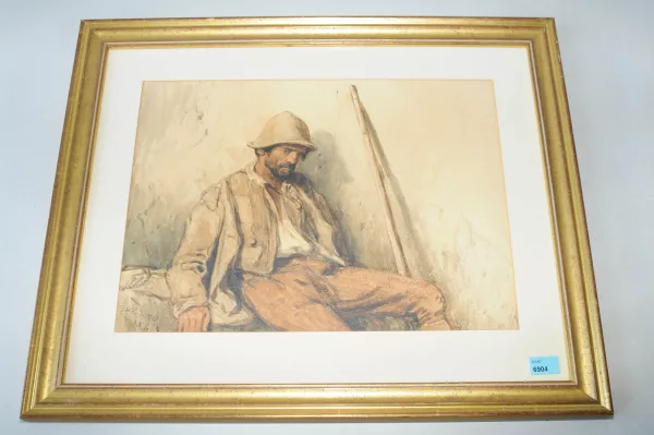Joseph Fricero — Sitzender Taglöhner