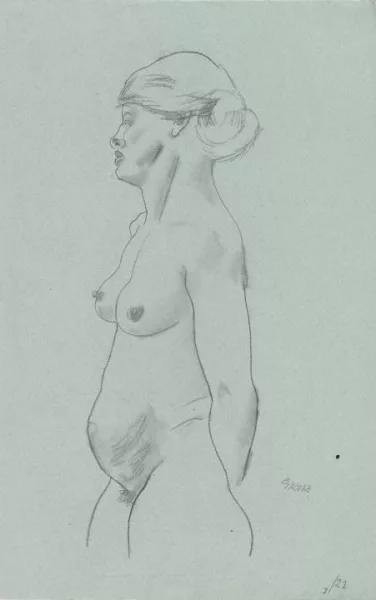 George Grosz — Stehender weiblicher Akt
