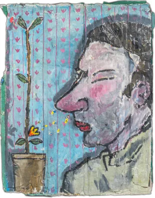 Jean-Charles Blais — Portrait d’homme de profil, 1982