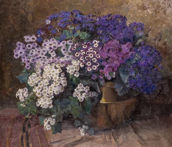 Frans David Oerder — Bouquet de fleurs et cuivre