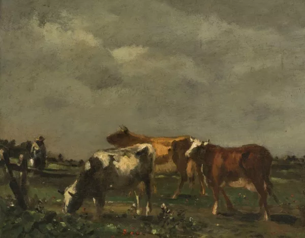 Constant Troyon — Entourage de Constant Troyon — Vaches au pré