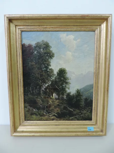 Fritz Baer — Attribué à Baer, Fritz — zugeschrieben Bergweg mit Heiligenhäuschen