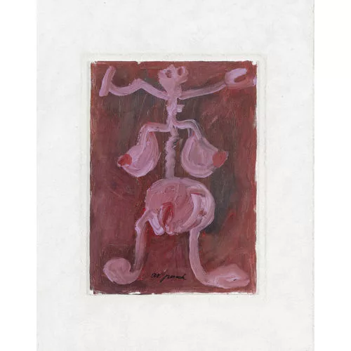 A. R. Penck — Nu féminin stylisé.