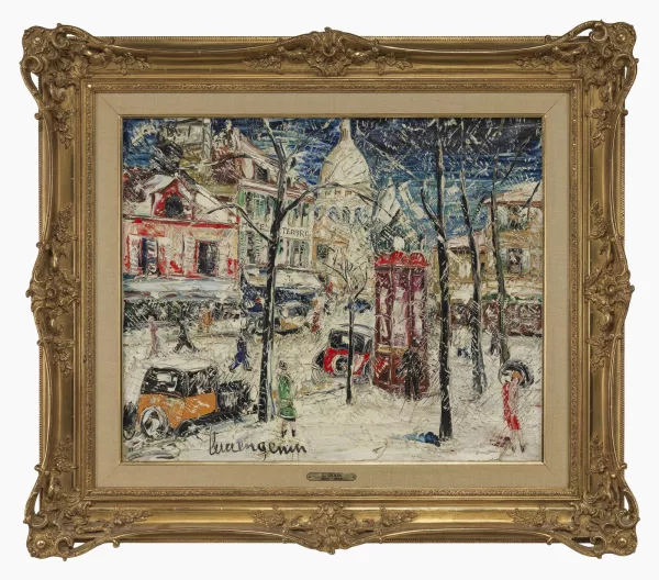 Lucien Génin — Place du Tertre en hiver