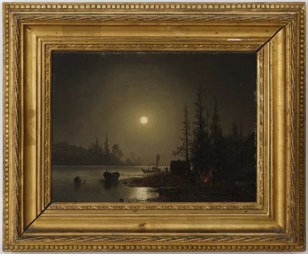 Felix Kreutzer — Paysage animé au clair de lune