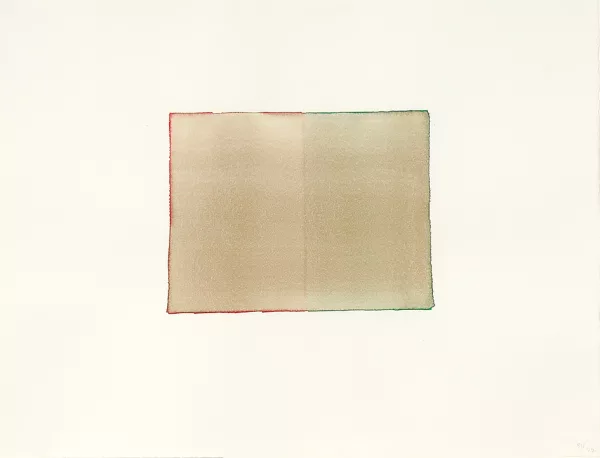 Callum Innes — Helios red / Opaque green light Nr. 33, 1997
