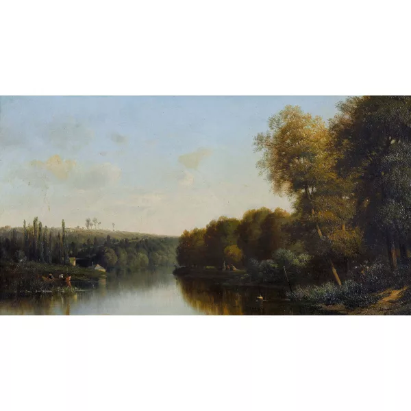 Charles Joseph Beauverie — Paysage au bord de la rivière