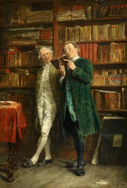 Carl Wilhelm Anton Seiler — Zwei Herren in der Bibliothek