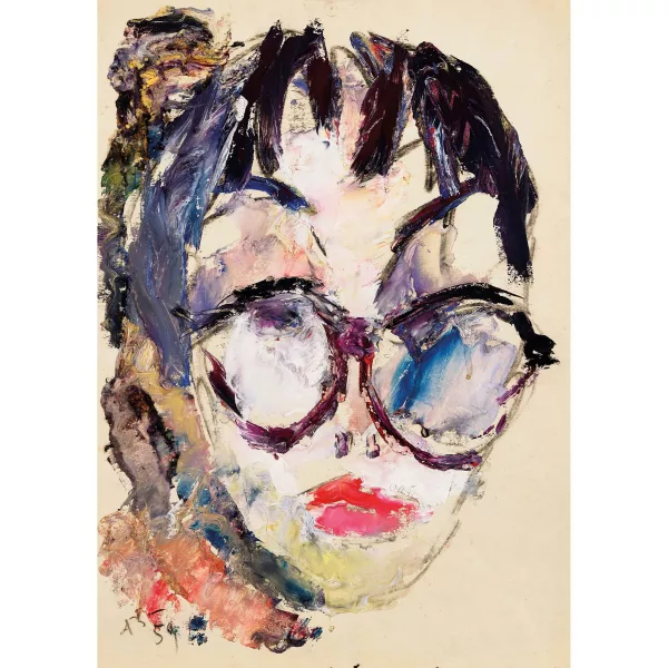 Anatoly Zverev — Portrait de tête d’une jeune femme à lunettes
