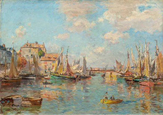 Edmond Marie Petitjean — Scène de port