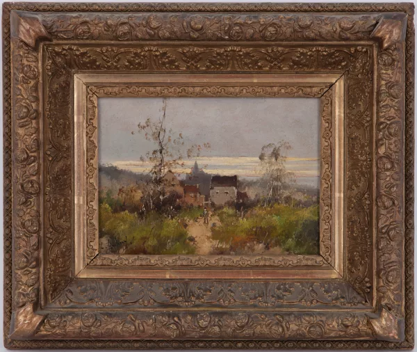 Eugène Galien — Paysage de campagne animé