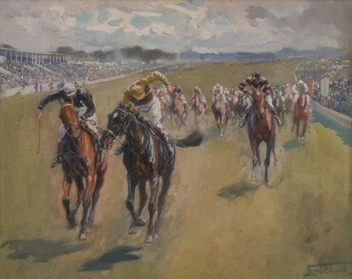 Lionel Edwards — Papyrus winning the Derby, 1923