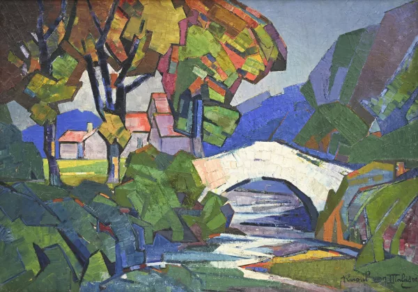 Raoul Van Maldère — Village au bord de l'eau