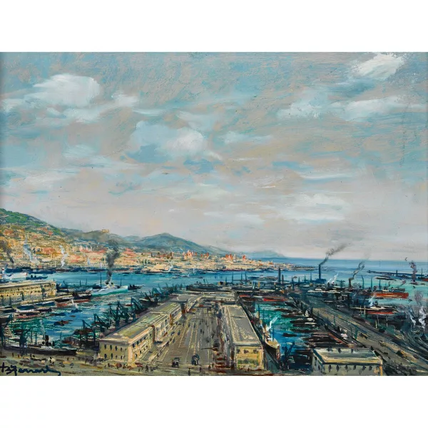 Berto Ferrari — "Il porto di Genova".