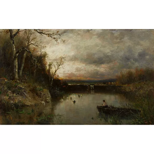 Adolphe Appian — Pêcheur dans sa barque.
