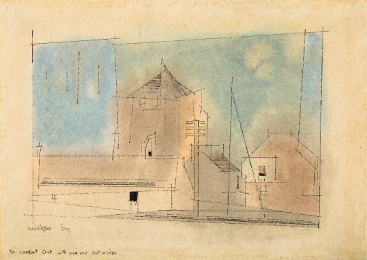 Lyonel Feininger — Häuser, 1943