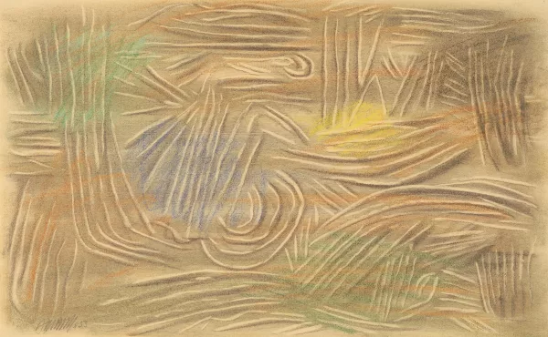 Willi Baumeister — Linien hell und dunkel mit Farben