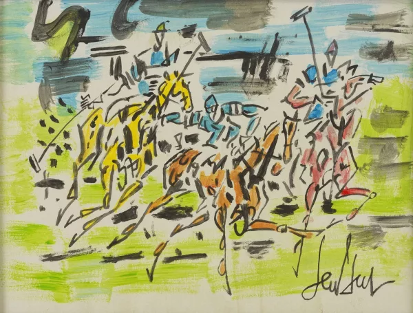 Eugène Paul — Joueurs de polo à cheval