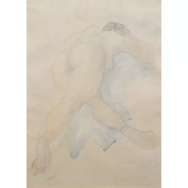 Odilon Roche — Attribué à ODILON ROCHE — Femme nue allongée.