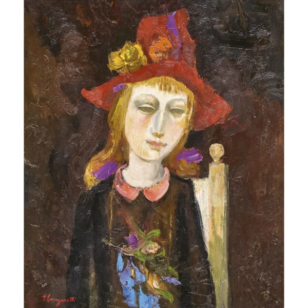 Trento Longaretti — "Flora con cappello rosso".