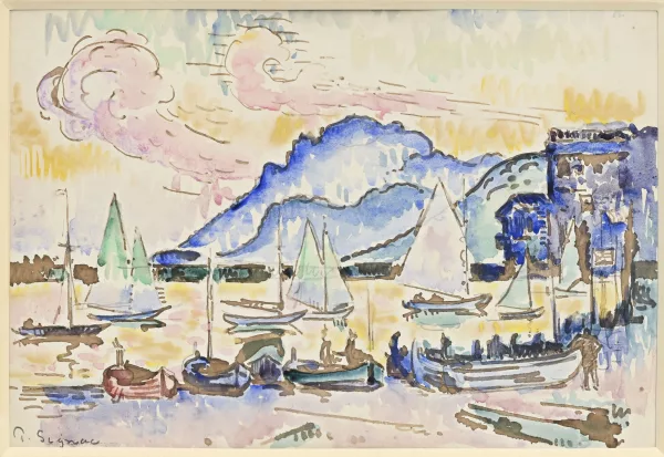 Paul Signac — "Cannes, le port",