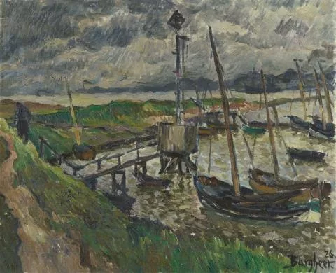 Eduard Bargheer — Finkenwärder Fischerhafen