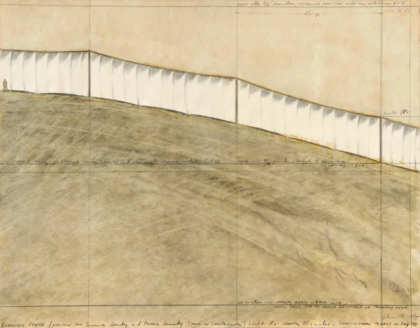 Christo — Running Fence (Project for Sonoma and Marin Counties, State of California), 1975