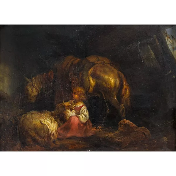 Salvatore Mazza — Mädchen im Stall.