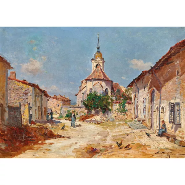 Edmond Marie Petitjean — Vue de village.