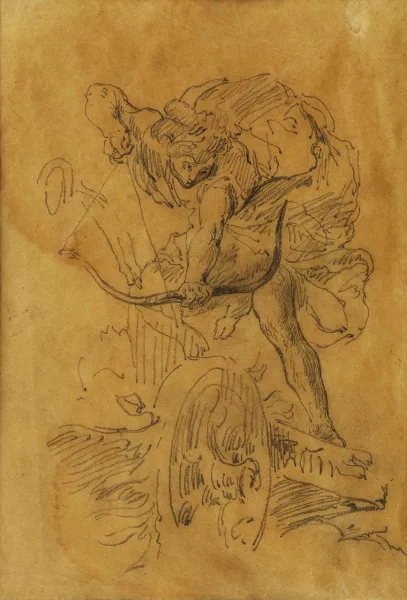Eugène Delacroix — Attribué à Eugène Delacroix — Apollon sur son char
