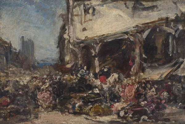 Eugène Isabey — Entourage de Eugène Isabey — Scène de marché