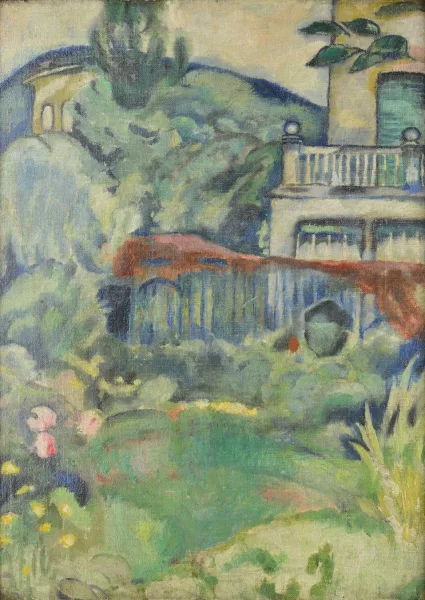 Moise Kisling — In der Art von Moïse Kisling — Villa in einem Garten