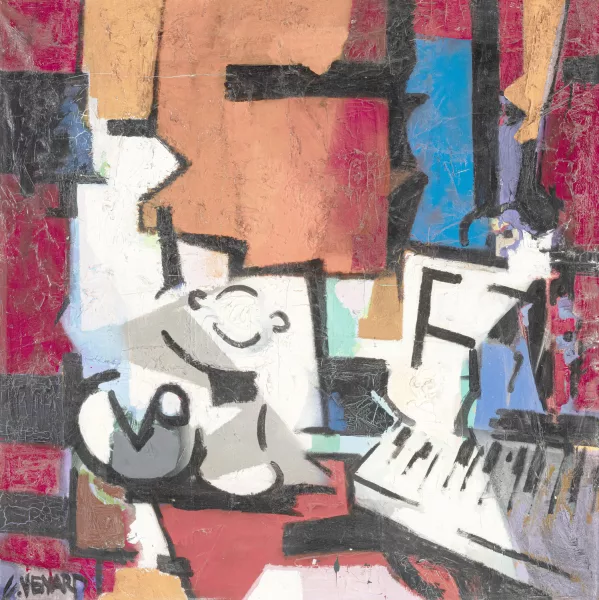 Claude Venard — "Composition au piano",