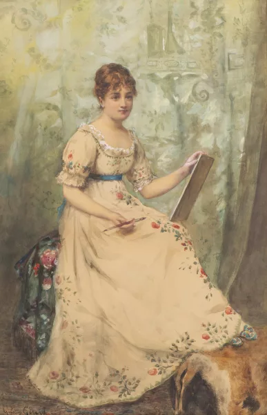 Gaston Gérard — Portrait d'une peintre
