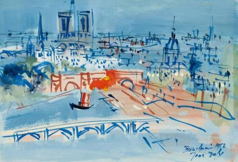 Jean Dufy — Paris, la Passerelle des Arts