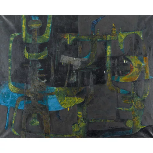 Roberto Crippa — Composition abstraite avec figures