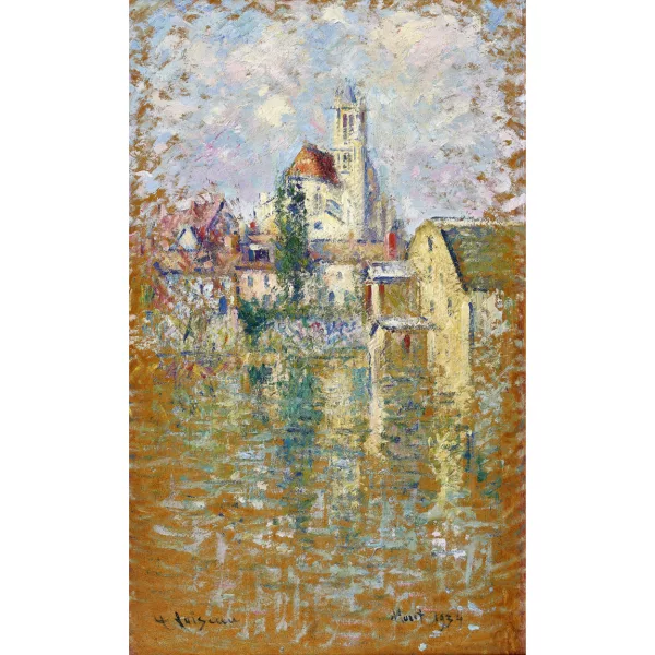 Gustave Loiseau — "L'église de Moret, cathédrale de Moret-sur-Loing".