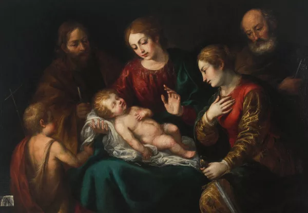 Bartolomé Román — Attribué à Román, Bartolomé — zugeschrieben Anbetung des Christuskindes mit der Hl