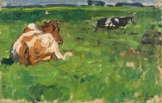 Jan Verkade — Kühe auf der Wiese, 1891
