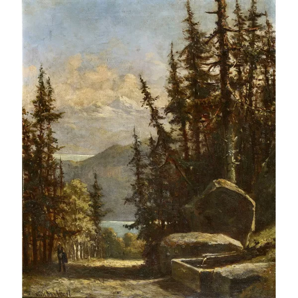 Herman Jacob van der Voort in de Betouw — Waldweg im Berner Oberland.