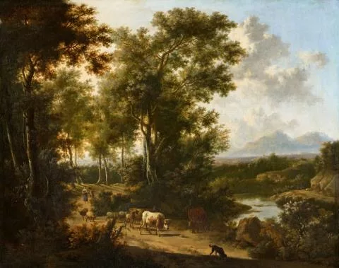 Frederik de Moucheron — Südliche Landschaft mit Herde und Hirten