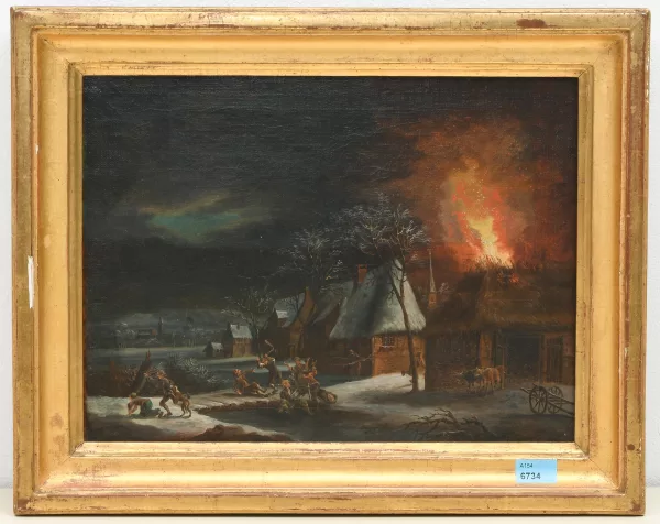 Johann Georg Trautmann — in der Art Nächtlicher Dorfbrand