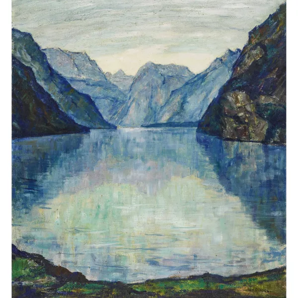 Otto Pippel — Blick auf einen Bergsee.