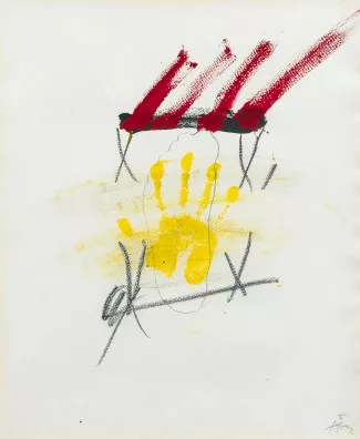 Antoni Tàpies — La main jaune, 1973