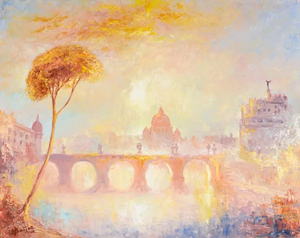 Léopold Baijot — Le pont des Anges, Rome