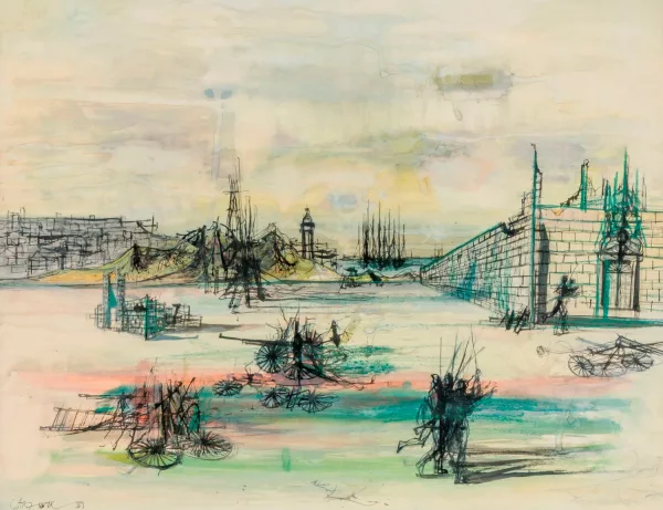 Jean Carzou — Siège d'une cité