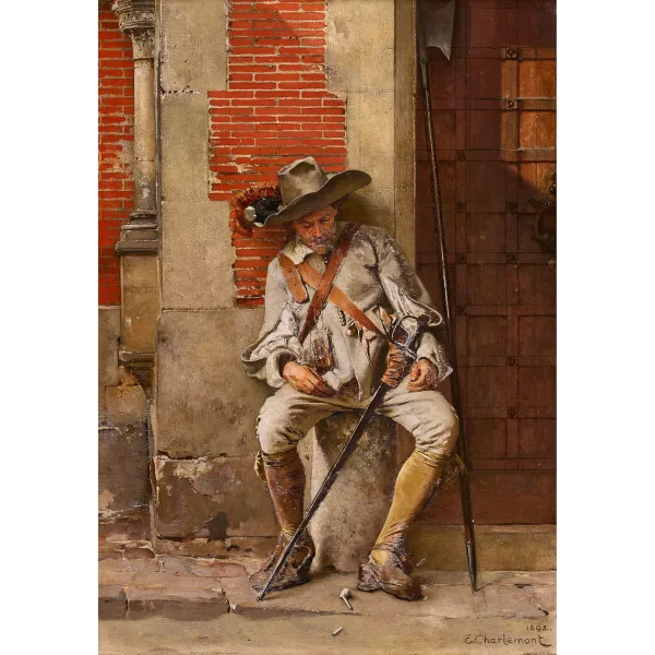 Eduard Charlemont — Schlafender Musketier.