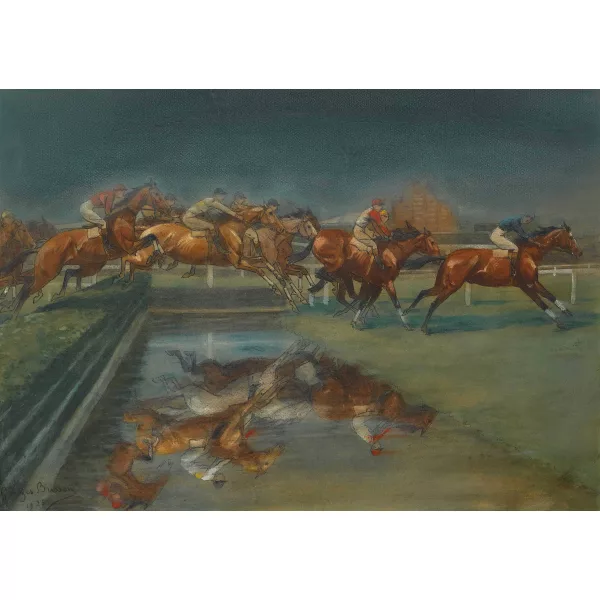 Georges Busson — "Course de chevaux Auteuil".