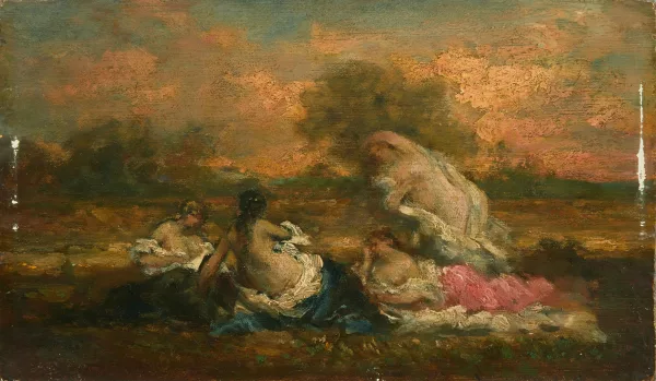 Narcisse Virgilio Díaz — Circle of Narcisse Díaz de la Peña — Bathing nymphs